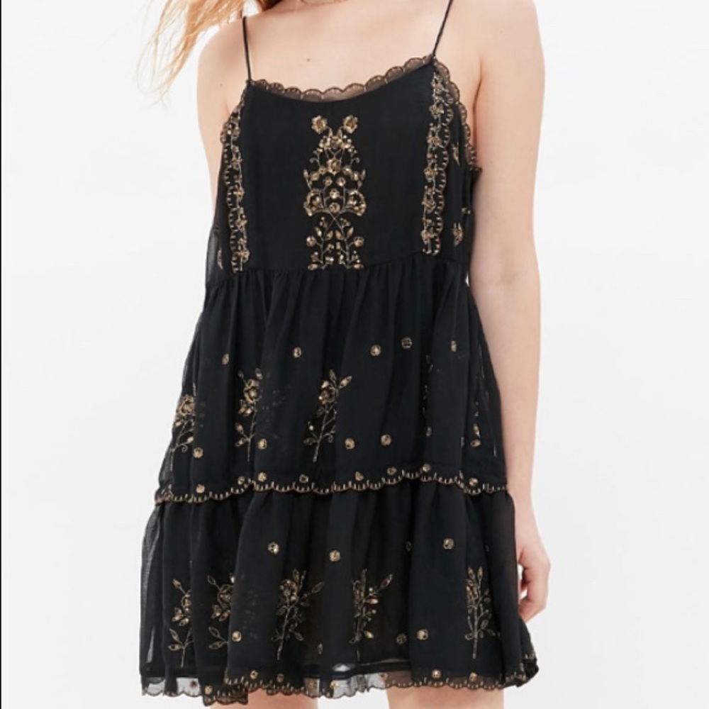 Urban Outfitters babydoll dress -M-black&white